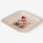 Personalisierte Valentins-Gnome Custom Pappteller (Gewinkelt)