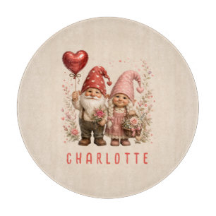Personalisierte Valentins-Gnome Custom Schneidebrett