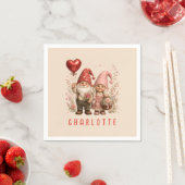 Personalisierte Valentins-Gnome Custom Serviette (Beispiel)