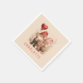 Personalisierte Valentins-Gnome Custom Serviette (Ecke)