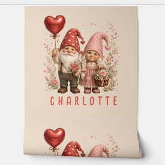 Personalisierte Valentins-Gnome Custom Tapete