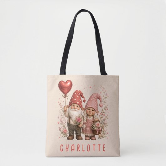 Personalisierte Valentins-Gnome Custom Tasche (Vorderseite)