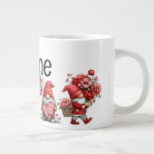 Personalisierte Valentins-Gnome Jumbo-Tasse (Rechts)