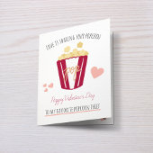 Personalisierte Valentinsche Popcorn-Liebe Karte