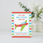 Personalisierte Valentinskarte des gestreiften Flu Postkarte (Stehend Vorderseite)