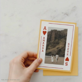 Personalisierte Valentinskarte mit Foto – Herz-Ass Visitenkarte