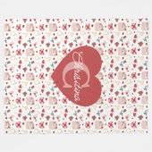 Personalisierte Valentinstag-Flanelldecke  Fleecedecke (Vorderseite (Horizontal))