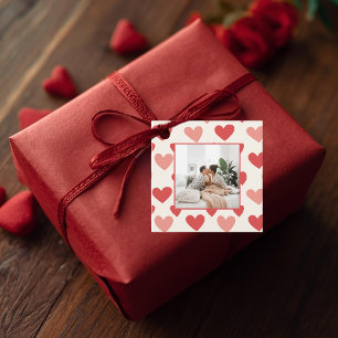 Personalisierte Valentinstag-Foto-Herz-Gunst-Tags Geschenkanhänger