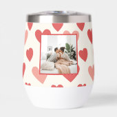 Personalisierte Valentinstag-Foto-Herz-Wasserflasc (Vorderseite)