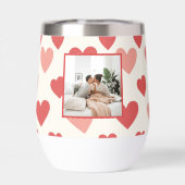 Personalisierte Valentinstag-Foto-Herz-Wasserflasc (Rückseite)