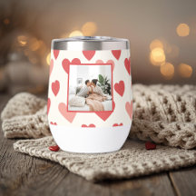 Personalisierte Valentinstag-Foto-Herz-Wasserflasc