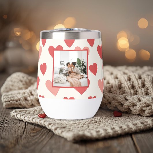 Personalisierte Valentinstag-Foto-Herz-Wasserflasc
