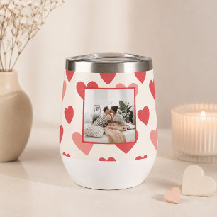 Personalisierte Valentinstag-Foto-Herz-Wasserflasc
