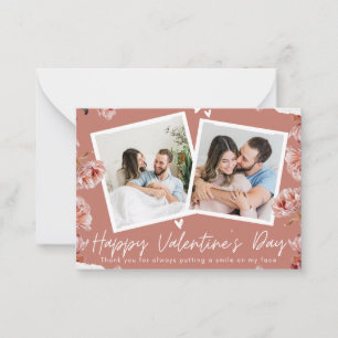 Personalisierte Valentinstag-Fotokarte   Romantisc Mitteilungskarte