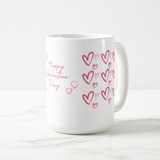 Personalisierte Valentinstag-Kaffeekochen-Tasse Kaffeetasse (VorderseiteRechts)