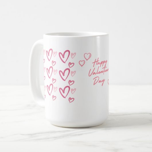 Personalisierte Valentinstag-Kaffeekochen-Tasse Kaffeetasse (Vorderseite Links)