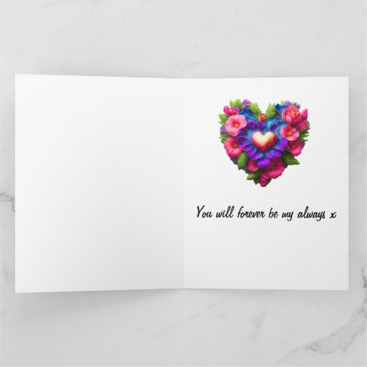 Personalisierte Valentinstag-Karte Karte (Innenseite)