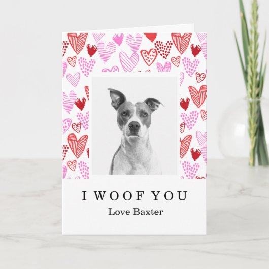 Personalisierte Valentinstag-Karte vom Hund Karte (Vorderseite)