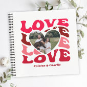 Personalisierte Valentinstag Liebe Herz Foto Notizblock