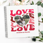 Personalisierte Valentinstag Liebe Herz Foto Notizblock