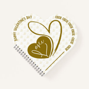 Personalisierte Valentinstag-Liebe Notizblock