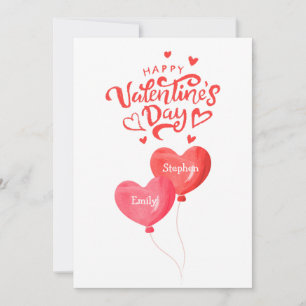 Personalisierte Valentinstag-Liebesherzen nach Maß Feiertagskarte