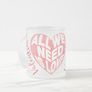 Personalisierte Valentinstag-Tasse Mattglastasse