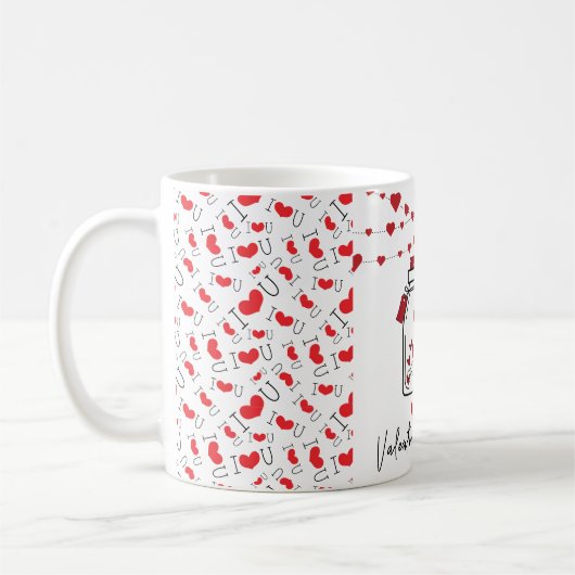 Personalisierte Valentinstag-Tasse | Romantisches Kaffeetasse (Links)