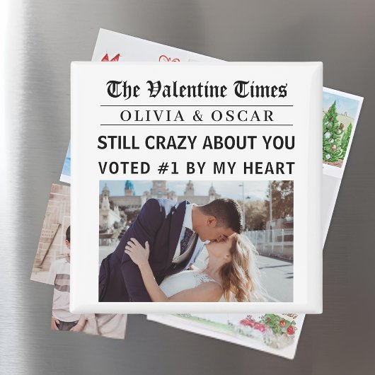 Personalisierte Valentinstag-Zeitung  Magnet