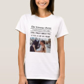 Personalisierte Valentinstag-Zeitung  T-Shirt (Vorderseite)