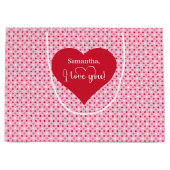 Personalisierte Valentinstags-Geschenktasche mit ' Große Geschenktüte (Vorderseite)