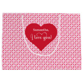 Personalisierte Valentinstags-Geschenktasche mit ' Große Geschenktüte (Rückseite)