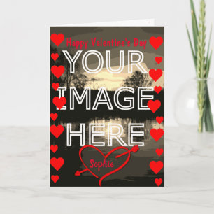 Personalisierte Valentintagskarte des Fotos Karte