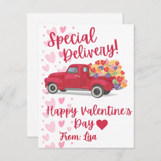 Personalisierte Valentintagskarte Feiertagskarte (Vorne/Hinten)