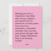 Personalisierte Valentintagskarte Feiertagskarte (Rückseite)