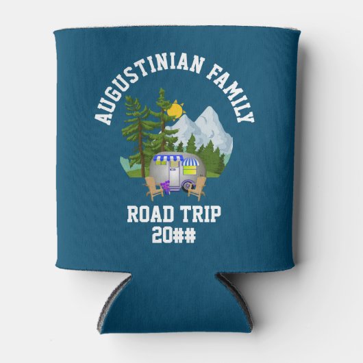 Personalisierte Van Life Family Road Dosenkühler (Vorderseite)