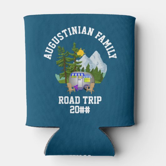 Personalisierte Van Life Family Road Dosenkühler (Rückseite)