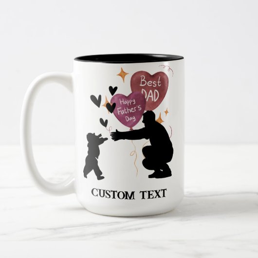 PERSONALISIERTE VATER DAY TASSE (Links)