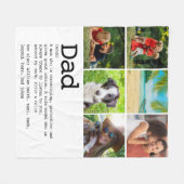 Personalisierte Vater-Definition-FotoCollage Fleecedecke (Vorderseite (Horizontal))
