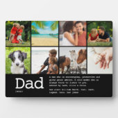 Personalisierte Vater-Definition-FotoCollage Fotoplatte (Vorderseite)