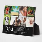 Personalisierte Vater-Definition-FotoCollage Fotoplatte (Seite)