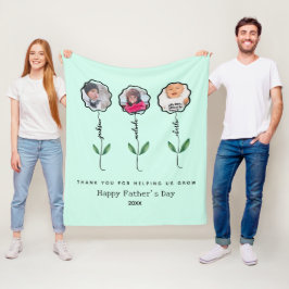 Personalisierte Väter Garten Foto Geschenk für Kin Fleecedecke