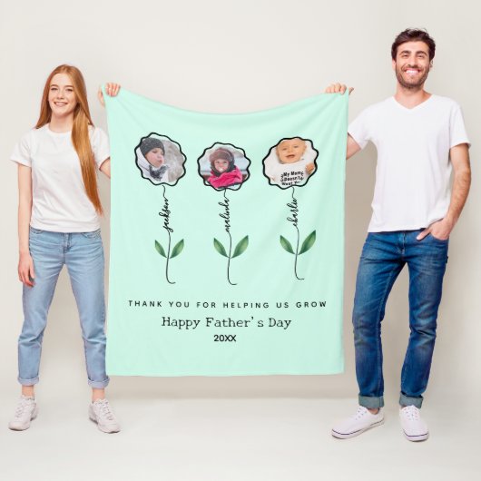 Personalisierte Väter Garten Foto Geschenk für Kin Fleecedecke (Beispiel)