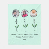 Personalisierte Väter Garten Foto Geschenk für Kin Fleecedecke (Vorderseite)