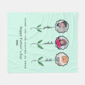 Personalisierte Väter Garten Foto Geschenk für Kin Fleecedecke (Vorderseite (Horizontal))