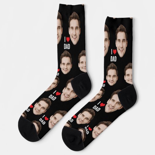 Personalisierte Vater Mama Socken mit benutzerdefi (Linkes Detail)