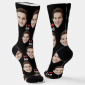 Personalisierte Vater Mama Socken mit benutzerdefi (Gewinkelt)