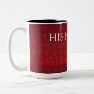 Personalisierte Vatertagsgeschenke  Dadspiration T Zweifarbige Tasse