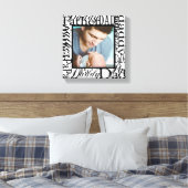 Personalisierte Vatertagskollage weiß Leinwanddruck (Insitu (Schlafzimmer))