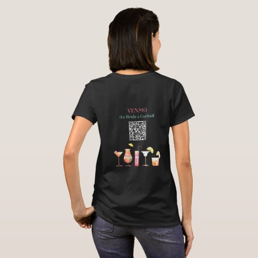 Personalisierte VENMO the Bridge - QR-Code T-Shirt (Schwarz voll)